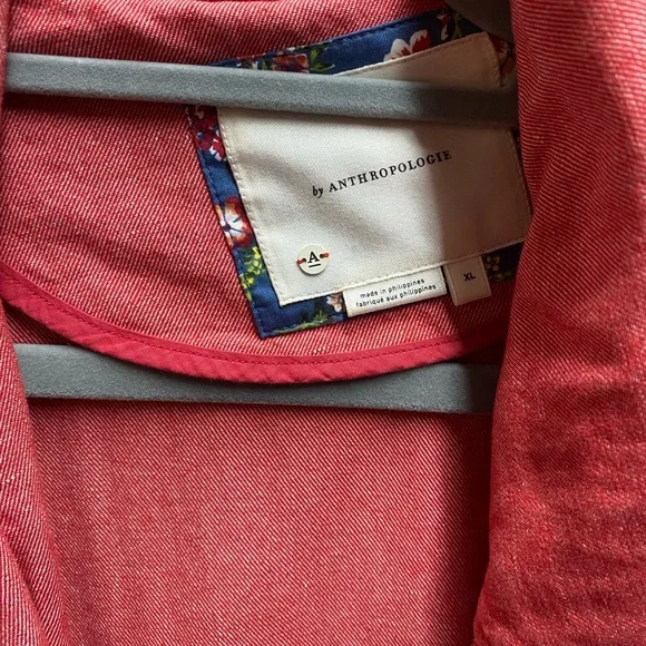 Anthropologie Coral Trench Coat - Picture 2 of 2